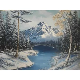 Painting-Oil painting- Winter 12 XII. - Lupčo Ján