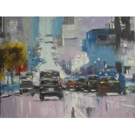 Obraz - Olejomaľba na plátne - Veľká ulica - Gregory Goy