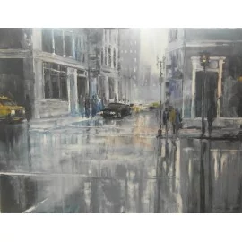 Obraz - Olejomaľba na plátne - Ulica v tme - Gregory Goy