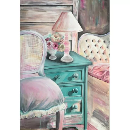 Obraz - Kosice-Pink Interior (Ružoví Interier)-Maria Valčová - Artdiela