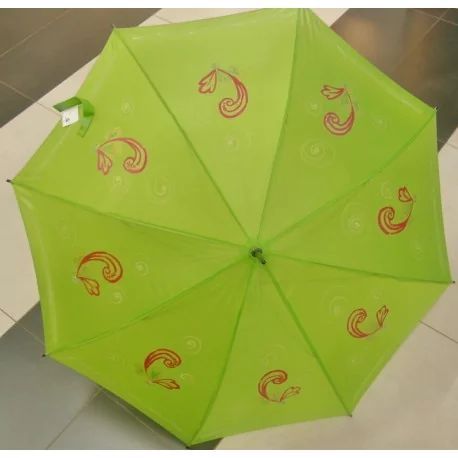 Dáždnik - ručne maľovaný , handmade, zelený