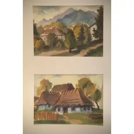 Picture - Combined technique - Village - Andrej Račko