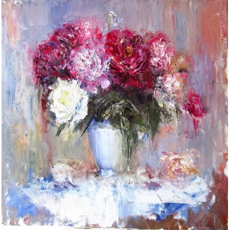 Obraz - Olejomaľba na plátne - Kvety vo váze - Igor Navrotskyi