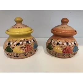 Ján Mokriš - keramika - cukornička s motívom tanečníc