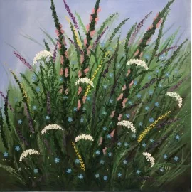 Painting - Oil painting - On the summer meadow II. - Ružena Pavlíková