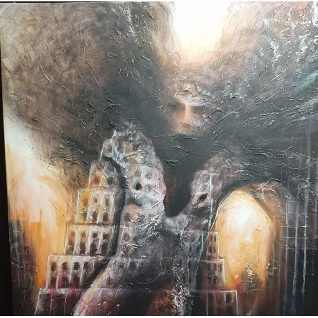 Obraz -Akryl na plátne - Babylon v plameňoch- Mgr. art Kamil Jurašek