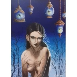Painting - Acrylic on canvas - Stuck lights of hope - V. Kirchnerová