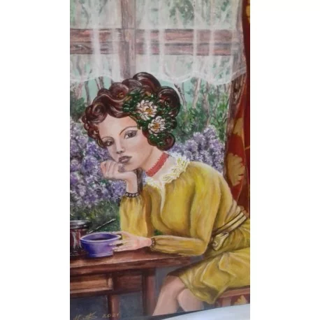 Obraz - Akryl na plátne - A za oknom kvitne orgován- V. Kirchnerová