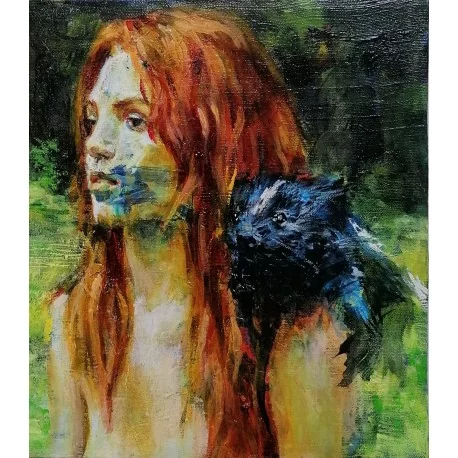Obraz - Portrét dievčaťa s červenými vlasmi