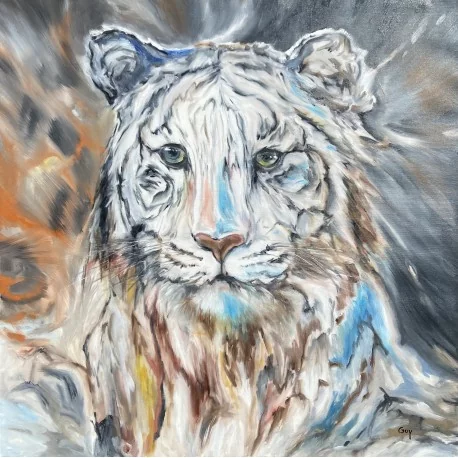 Obraz - Olejomaľba na plátne - Snehový tiger - Gregory Goy