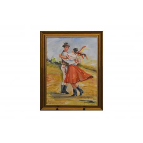 Tanec - ručne maľovaný obraz 