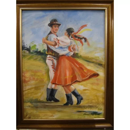 Tanec - ručne maľovaný obraz 