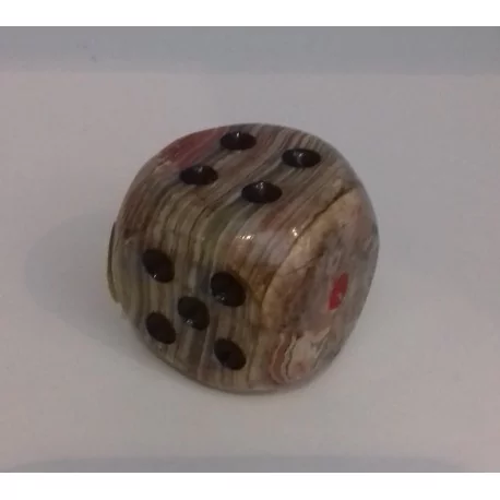 Objekt- Hracia kocka hnedá z pravého pakistanského ónyxu