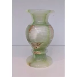 Váza patchwork-zelená z pravého pakistanského ónyxu