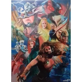 akryl na plátne-Aquaman- SZABÓ ATTILA