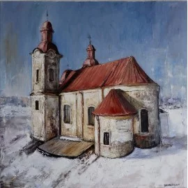 Painting - Oil painting - Church of St. Stefan - Kelcha - Igor Navrotskyi
