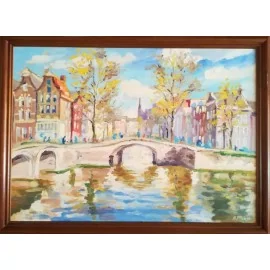 Painting - Oil painting - Amsterdam I. - Jan Moniš