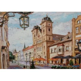 Painting - oil on canvas - Košice 3 - Mgr.Art Ján Moniš
