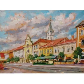 Painting - oil painting on canvas - Košice 1.-Mgr.Art Ján Moniš