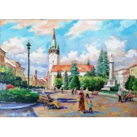 Painting - Oil on canvas - PREŠOV 2. - Jan Moniš