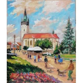 Painting - Oil on canvas - PREŠOV 3. - Jan Moniš