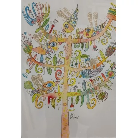 Obraz -Farebný strom- Mgr. Marcela Vilhanová
