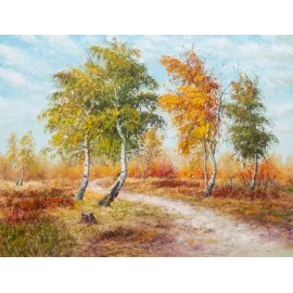 Michal Sabo Balog - Painting - Birches no. 131