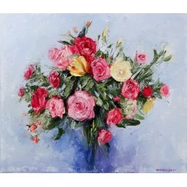 Painting - Oil painting - Bouquet of roses II. - Igor Navrotskyi