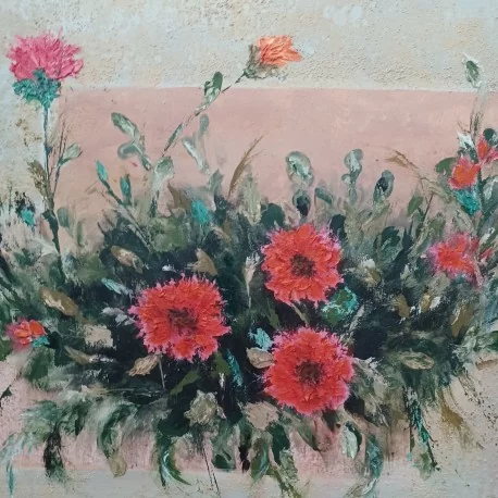 Painting - Acrylic - Poppies on the meadow M. Dadejová