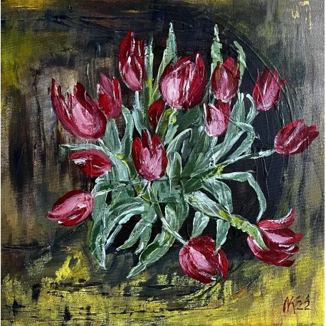 Obraz - akryl na plátne - Tulipány - Eleonóra Kovalčíková
