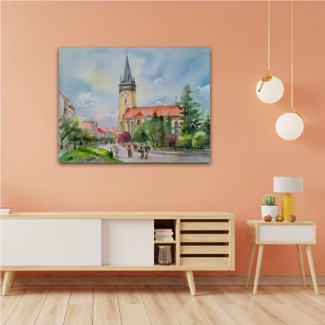 Obraz - Akvarel - Prešovská atmosféra - Mária Lenárdová
