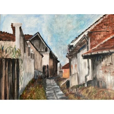 Obraz - akryl na plátne - Chalúpka - Eleonóra Kovalčíková