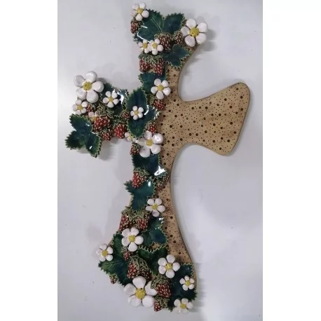 Keramika - kríž jahoda- Mihoková