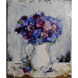 Painting - Oil painting - Flowers in a vase 2 - Igor Navrotskyi