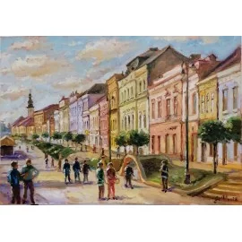 Painting - Oil on canvas - PREŠOV 1. - Jan Moniš