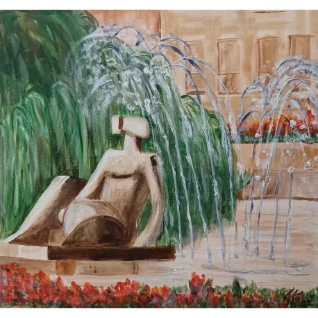 Painting -acrylic on canvas- Sakura - Eleonóra Kovalčíková