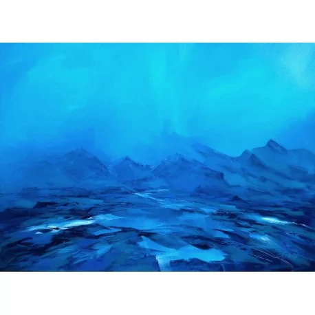 Modrá smršť - Ľudo Ševčík, originálny, ručne maľovany obraz