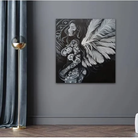 Angel,Anjel-detail, Florková Katarína,ručne maľovaný originálny obraz