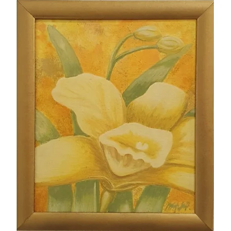Slnečná orchidea - Mgr. art. Mária Markus, originálny, ručne maľovaný obraz