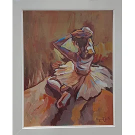 Baletka-prestávka - Akad. mal. Varuzhan Aghamyan, originálny, ručne maľovaný obraz