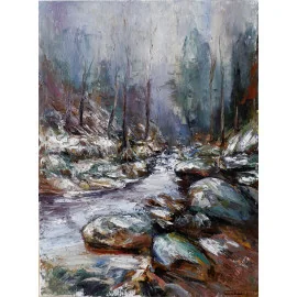 Lesný potok- Igor Navrotskyi, originálny, ručne maľovaný obraz