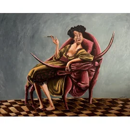 Painting - oil painting - Salvador Dali, Gala after -Tatiana Siedlová