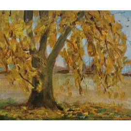 Orech v jeseni - Mária Lenárdová, originálny, ručne maľovaný obraz