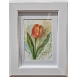 Tulipán - Mária Lenárdová, originálny, ručne maľovaný obraz