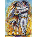 Tanec je radosť - Mgr. art. Ľubomír Korenko, originálny, ručne maľovaný obraz