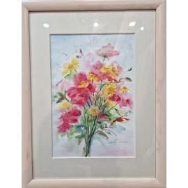 Jarné kvety - Mária Lenárdová, originálny, ručne maľovaný obraz