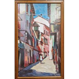 Košická ulica - akad. mal. Varuzhan Aghamyan, originálny, ručne maľovaný obraz