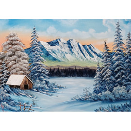 Painting - Oil painting - Winter XIX. - Lupčo Ján