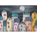 Tyrkysový dážd- Silvia Sochuláková,originálny,ručne maľovaný obraz.