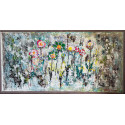 Voňa letných kvetov- Katarína Haraksimová, originálny, ručne maľovany obraz